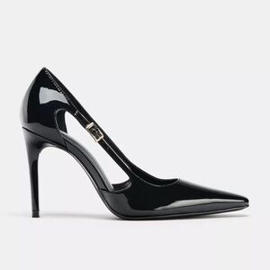 Zara black heels with side openings size 9